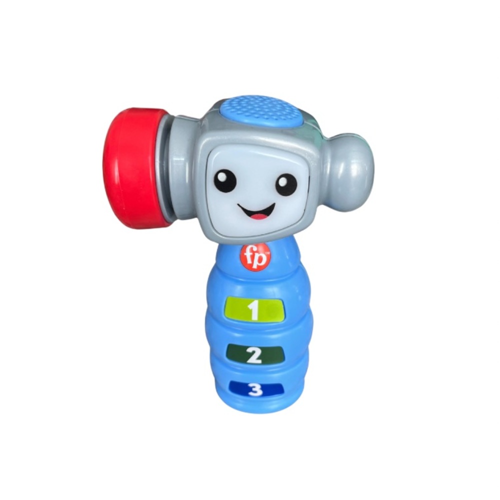 FISHER-PRICE || LAUGH & LEARN TAP AND LEARN HAMMER WITH SOUND || BLUE, RED